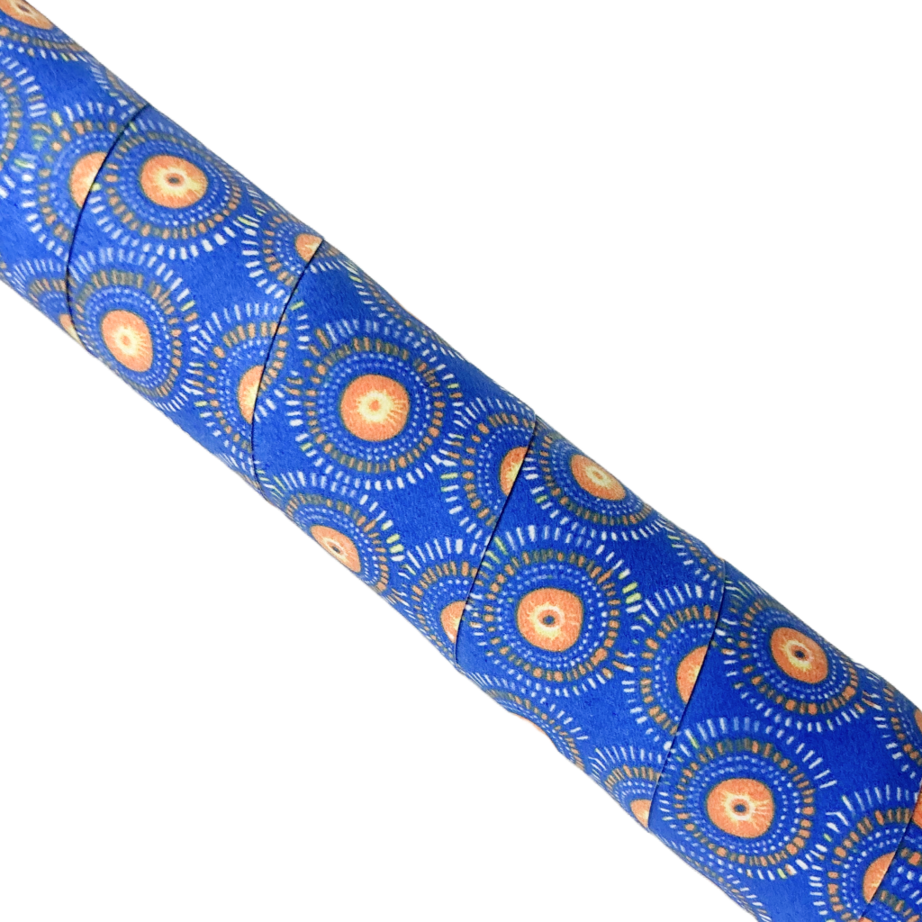 Tora blue pattern chamois grip